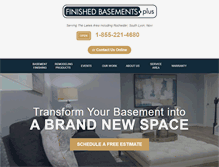 Tablet Screenshot of finishedbasementsplus.com